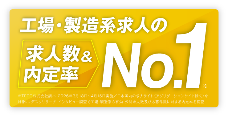 求人数＆内定率No.1